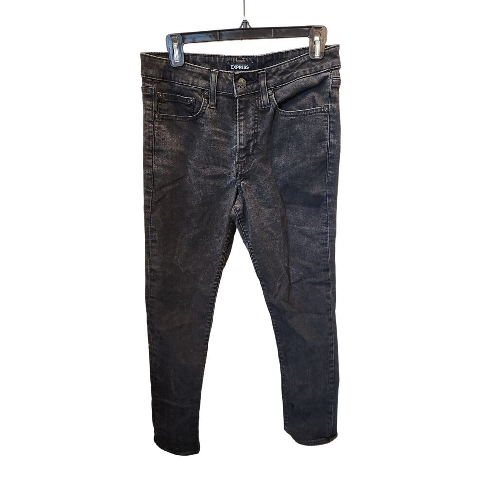 Express 30x30 Black Skinny Jeans